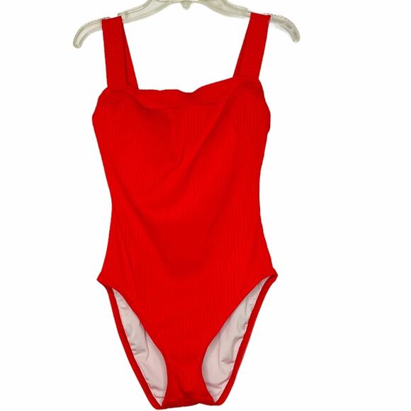 Loft Ribbed Red Swim Suit - Picture 4 of 6